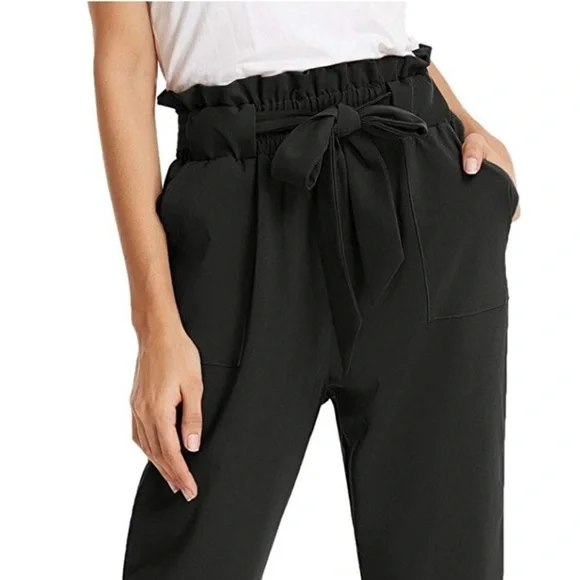 Women’s bow tie trousers waist band with pockets